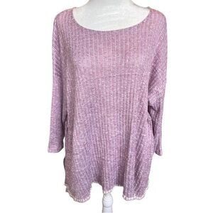 Faded Glory purple tunic with white detailing in the front hem